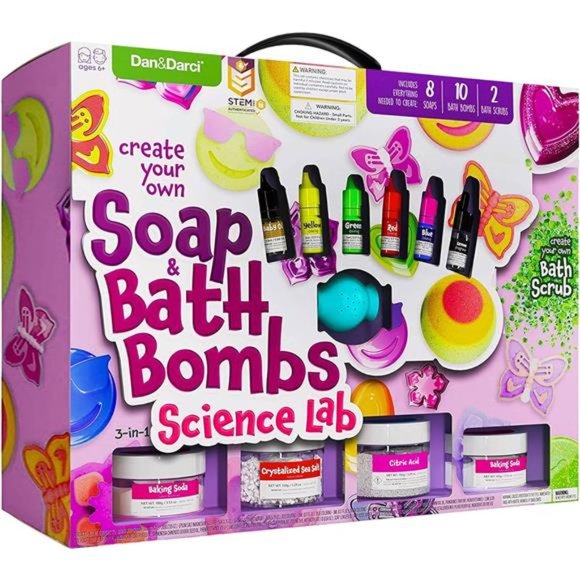 Soap & Bath Bomb Making Kit for Kids, 3-in-1 Spa Science Kit, Craft Gifts - Picture 1 of 6